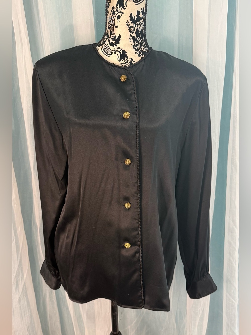 Vintage Valerie Stevens Pure Silk Blouse - Size 14